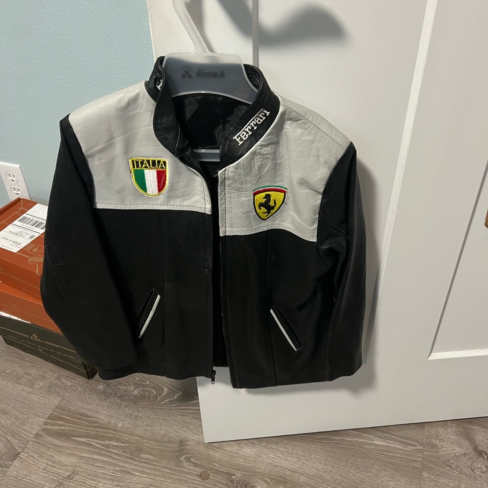 Ferrari Black and Gray Jacket with Emblems